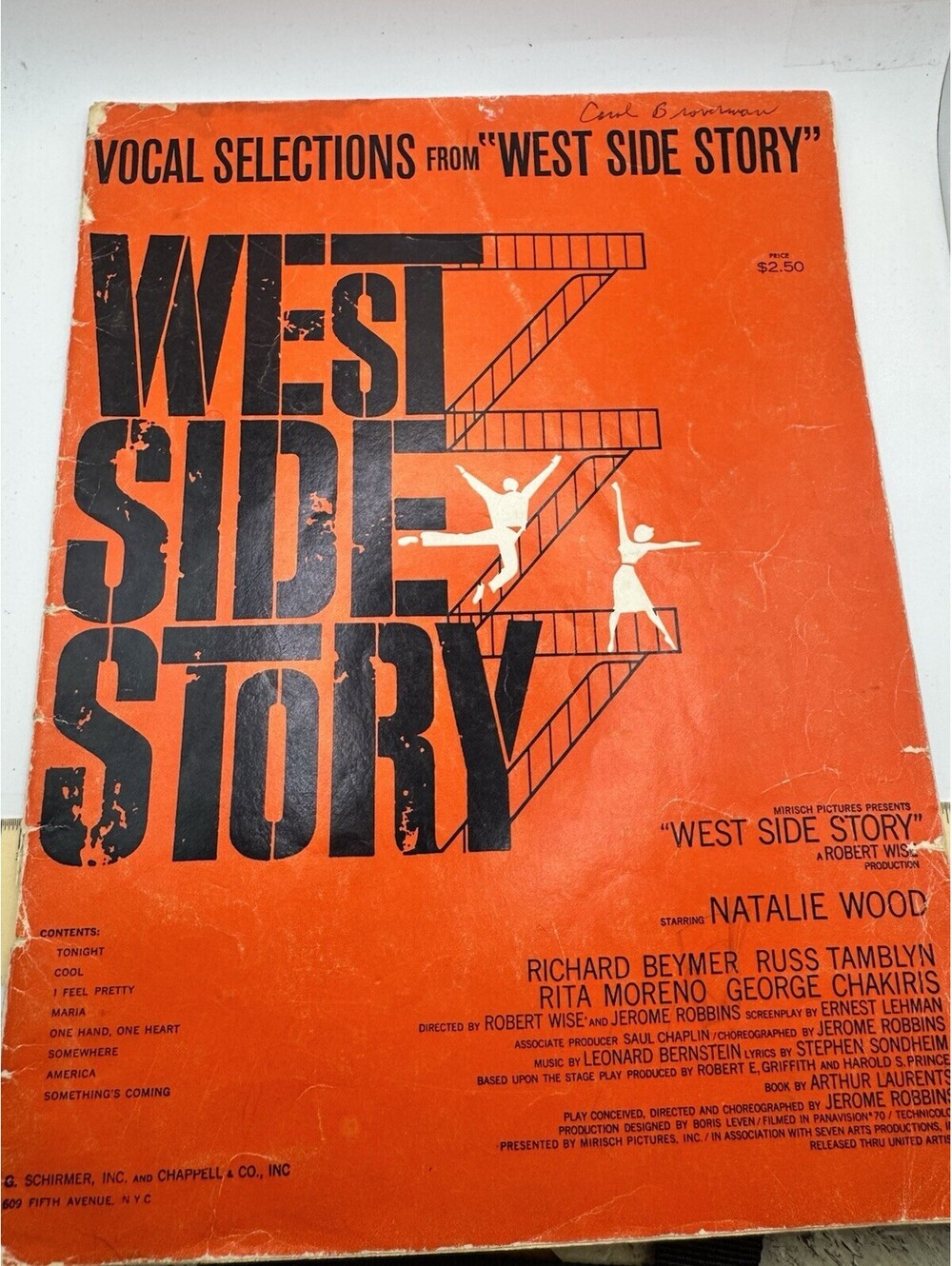 West Side Story Vocal Collections Vintage Music Song Book 1957